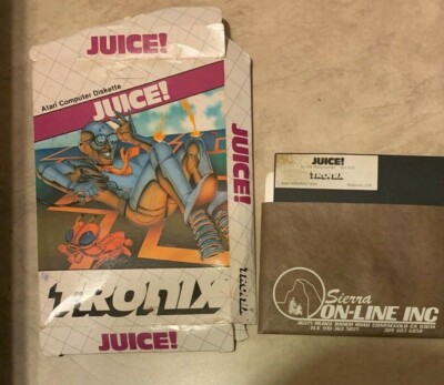 Juice! Atari Computer 5.25'' Floppy Disc Game in Original Box