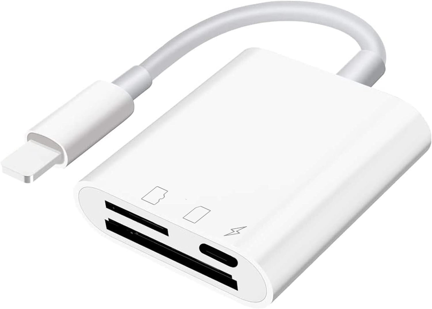 SD Card Reader for iPhone iPad,Trail Game Camera SD Card Viewer with Dual Slot-image