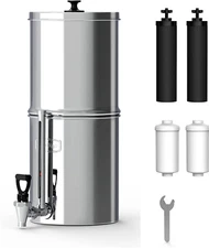 Waterdrop WD-TK-F Gravity-fed Water Filter System, 2.25-gallon Stainless-steel 