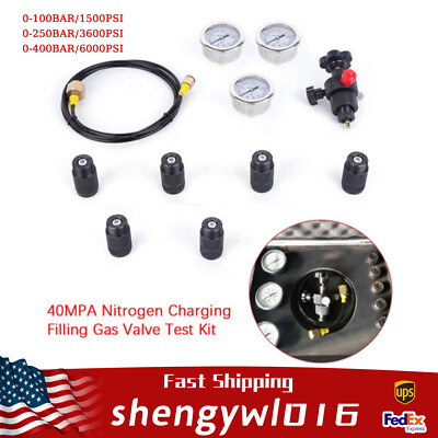 #ad Hydraulic Accumulator Nitrogen Charging Gas Valve Fill Pressure Test 2M Hose Kit $158.03