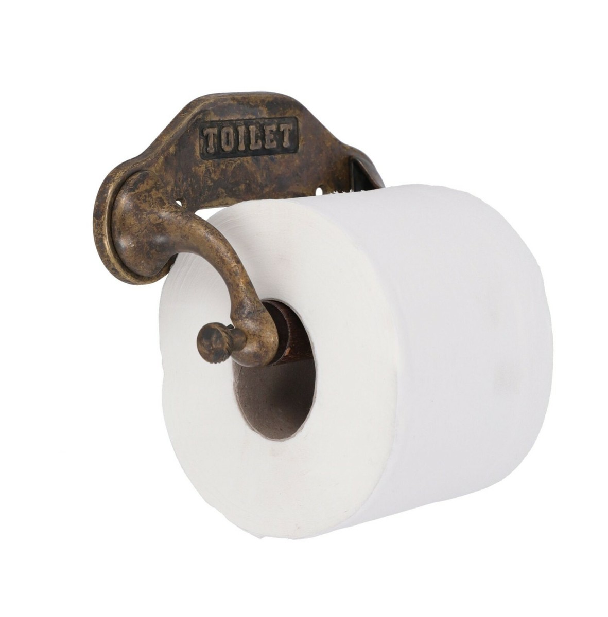Porta carta igienica in ottone antico vintage per montaggio a parete, porta rotolo di carta igienica, accessori da bagno per bagno, soggiorno e camera da letto
