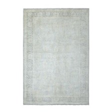 6' x 8'9" Hand Knotted Gray Stone Wash Peshawar Extra Soft Wool Rug R70253