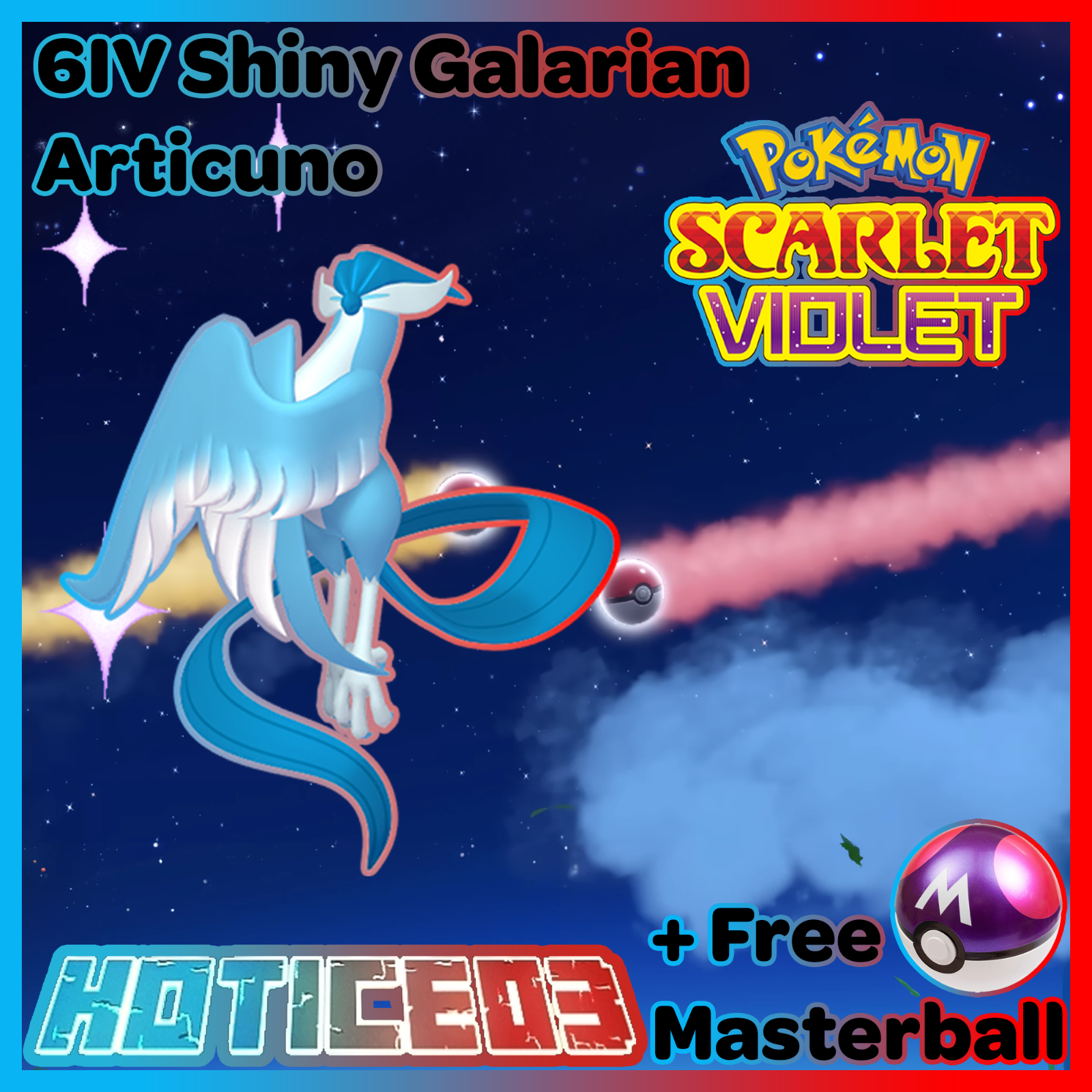 ✨ SHINY GALARIAN ARTICUNO ✨ 6IV TIMID BATTLE-READY, Pokemon Scarlet and  Violet