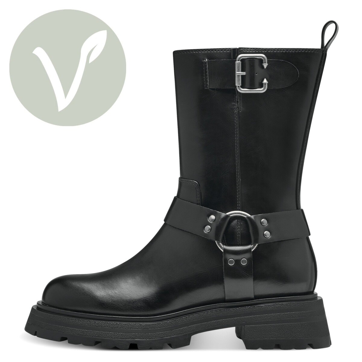 Tamaris Stiefelette 1-25314-41 001 Boots Bikerboots Vegan black
