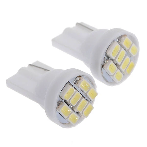 192 194 W5W 168 Xenon Brand New 1 Pair White T10 8-SMD Wedge LED Light Bulbs - Image 2 of 4