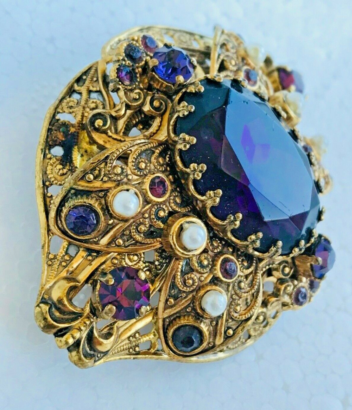 Estate Jewelry Vintage Made in Germany Rhinestone Bro… Gem