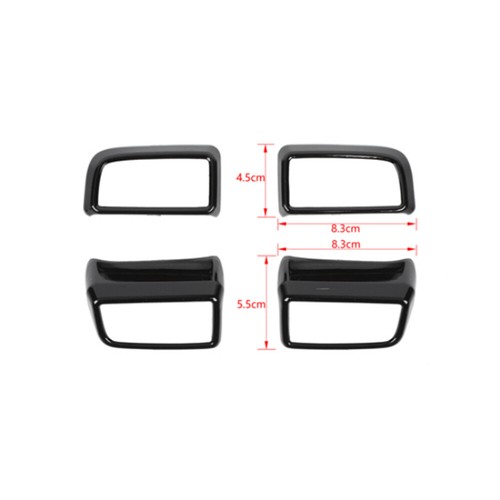 Cubierta del marco del tablero de instrumentos delantero de cambio de marchas 4 piezas para Chevrolet Camaro 10-15 negro - Imagen 8 de 9