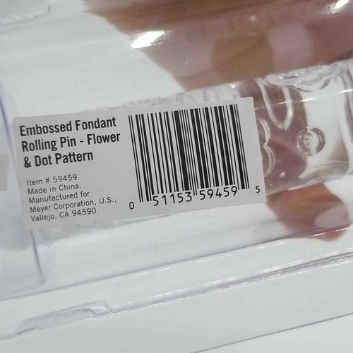 NIB Cake Boss Embossed Rolling Pin flower & dot - Picture 5 of 5