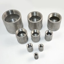 1/8" - 1" 3/4" 1/2" 1/4" NPT Female Coupling SS304 Thread Pipe Fitting Connector