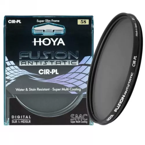 Hoya Fusion ANTI-STATIC 58mm Circular Polarizer - 18-layer (SHMC) Multi-Coating - Picture 1 of 10