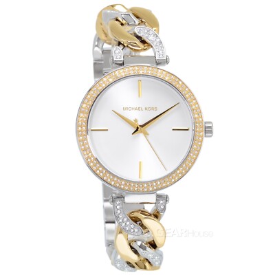 Michael Kors Silver Crystal-Embellished Watch Michael Kors Stainless Steel Perfect Crystal Drops Watch | Belk main image 2