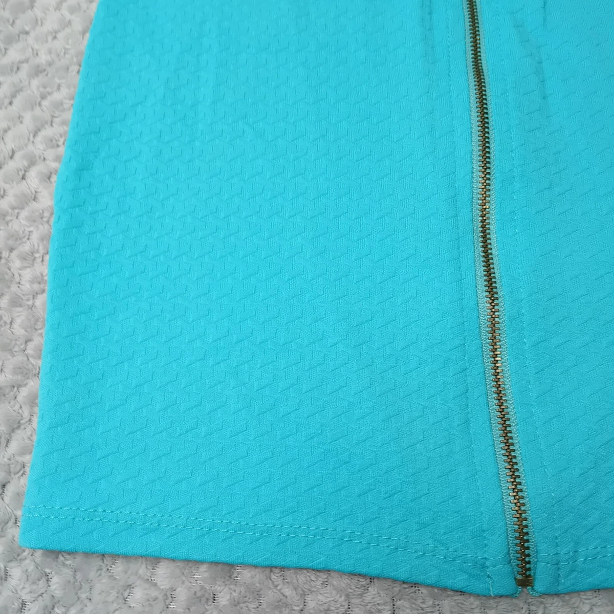 Minifalda Bershka Sunny Day & Me para mujer turquesa tejida a lápiz espalda completa cremallera S