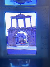 Vintage 1983 Photo Found 35mm Arch of Hadrian Roman Athens Greece Original