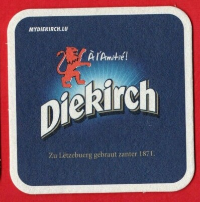 BEER MAT square brewery DIEKIRCH / LUXEMBOURG  