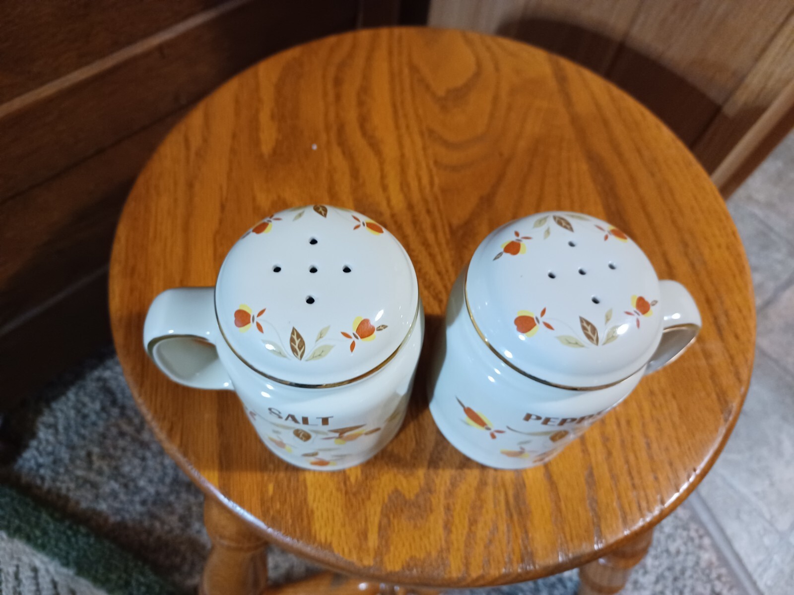 Autumn Leaf Jewel Tea Hall Salt & Pepper Shakers eBay