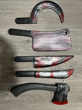 Halloween Plastic Bloody Weapons Replica 5pc