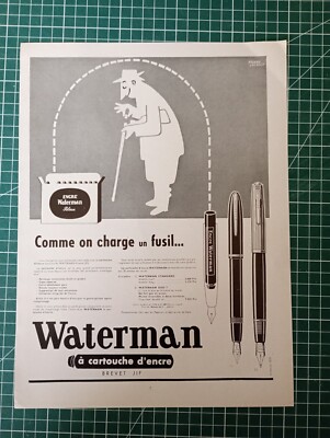 1272 belle Publicité circa 1960 Encre Waterman dos United states Lines Venise Li