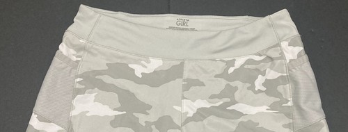 Girl's Athleta Gray Camo Athletic Shorts Size 14 EUC - Picture 2 of 3