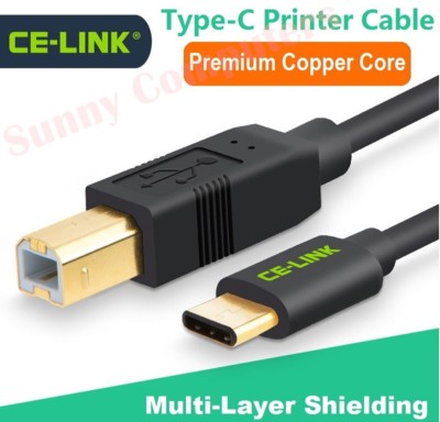 Type-C to USB 2.0 Type-B M/M Printer Cable Cord Lead For Samsung Galaxy Book 12 