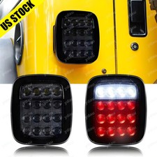 Smoked 16 Led Tail Light Brake Turn Stop For Jeep Wrangler Yj Tj Cj Universal