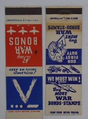 2 Buy War Bonds Matchbook Cover