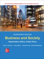 Business And Society: Stakeholders Ethics Public Policy ISE | Lawrence (U. A.)