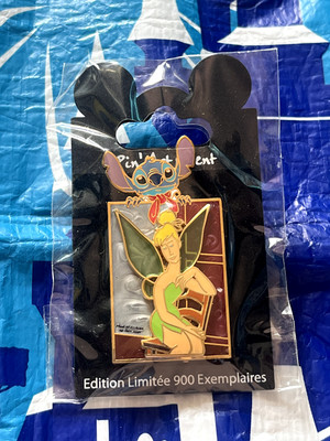 Disney Pin Trading Dlp Stitch Tinker Bell Painting Staffelei Modistitchiani LE 900