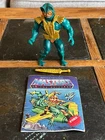 Vintage Mer-Man He-Man figure complete accessories + mini comic book 1980s MOTU