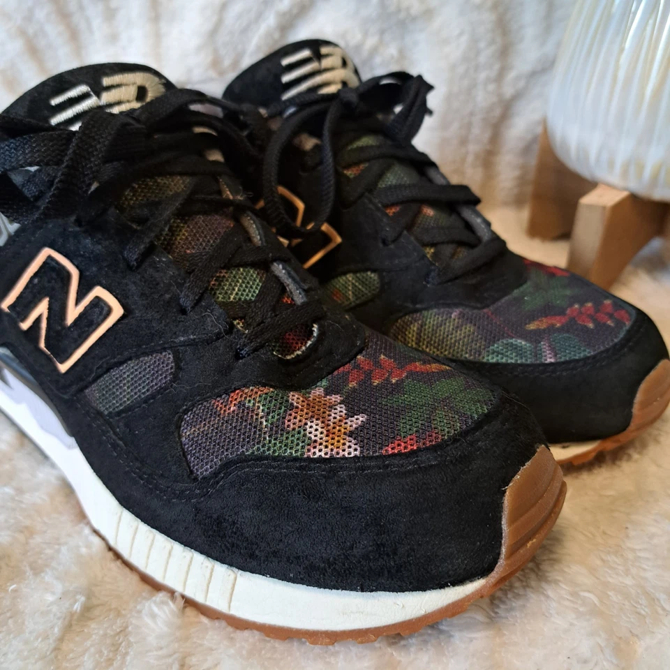 Zapatillas New Balance 530 Encap Para Mujer Talla 9.5 Malla Floral Negro Gamuza W530MOW Foto 4 de 4