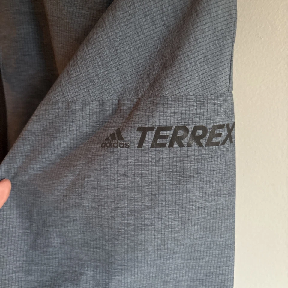 Jaqueta de corrida Adidas Terrex Agravic Windweave infantil/adolescente azul ardósia tamanho L 16/18 - Imagem 4 de 4