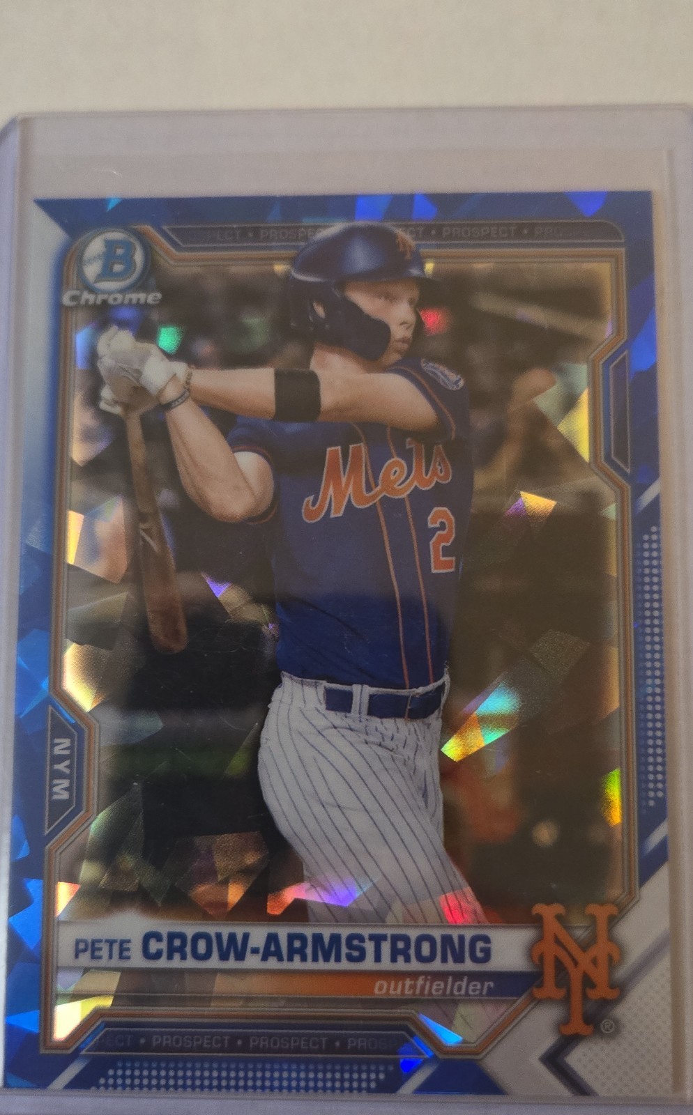 2021 Bowman Sapphire Edition - Chrome Prospects Pete Crow-Armstrong #BCP-22 (RC)