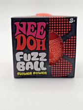 ORANGE Needoh FUZZ BALL Flower Power Nee Doh Squish Stress Ball NEE-DOH Fuzzball