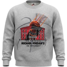 Vintage Nike Michael Jordan's Restaurant Chicago Sweatshirt XL Gray Made in USA