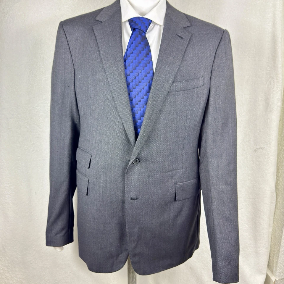 Ralph Lauren 紫色标签运动外套 46L 深灰色处女羊毛跳袋全新带标签 — 第 2/4 张图片