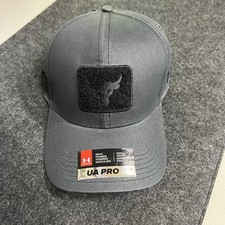 Gorra Under Armour Project Rock UA Pro Fit gris negra OSFA ajustable para hombre nueva con etiquetas