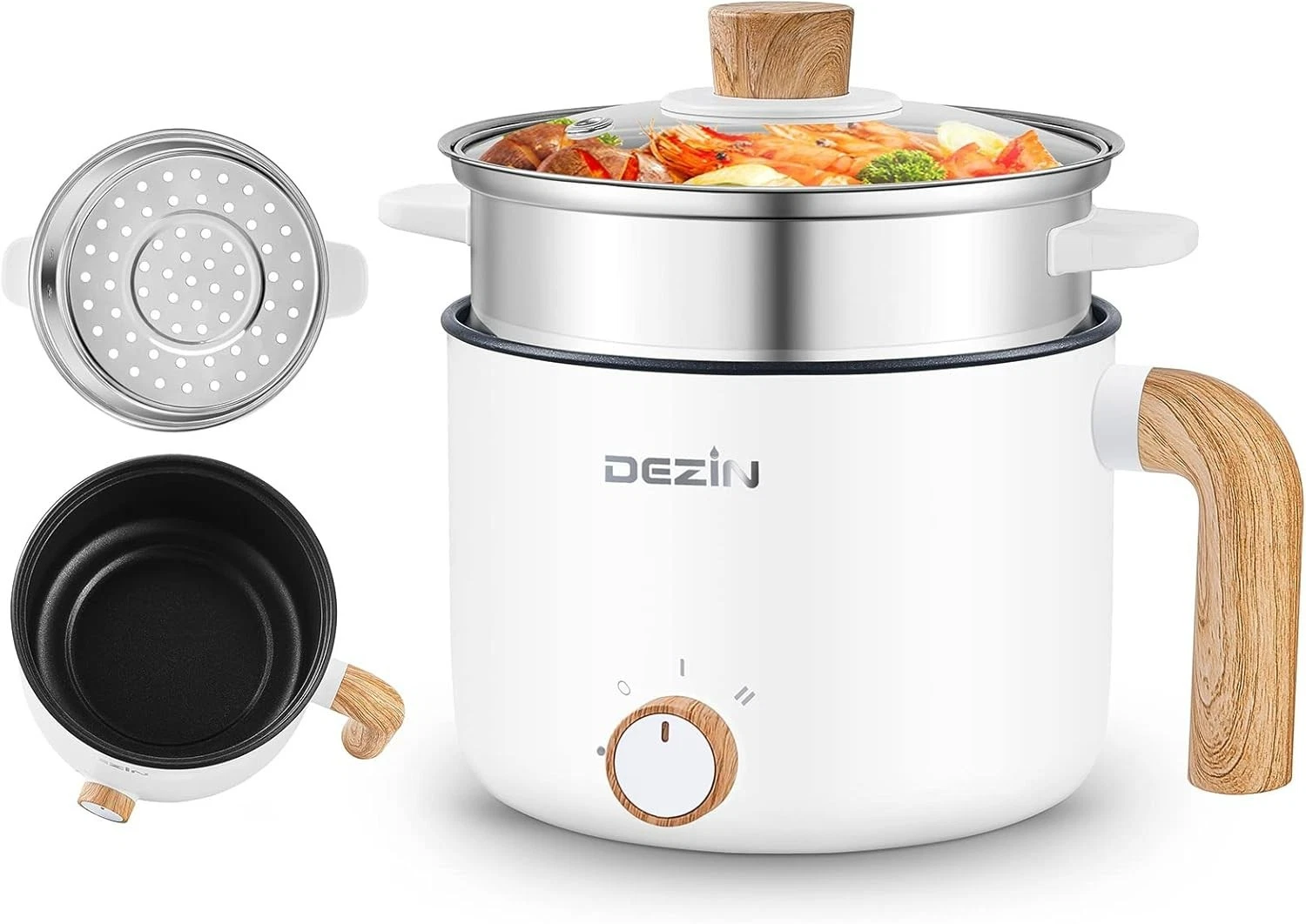 Ramen Egg and Steamer 1.2L L Cooking Steam Pot AC 110V Dezin