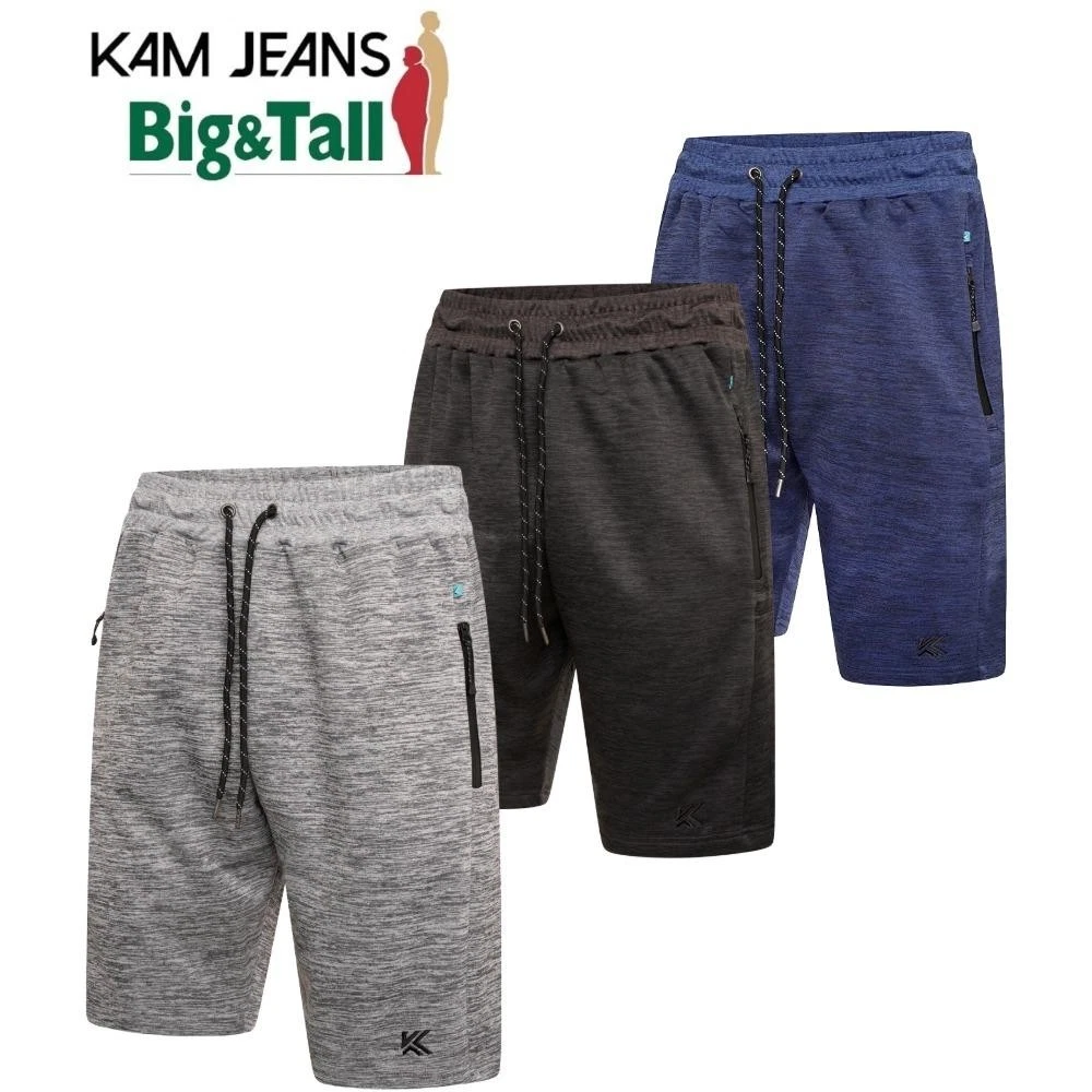 Kam Plus Size Shorts, For Men Big & Tall Drawstring Waist & Zip Pockets Shorts
Opens in a new window