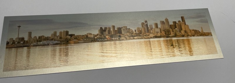 METAL ETCHING SEATTLE WASHINGTON SKYLINE 21" X 6" 