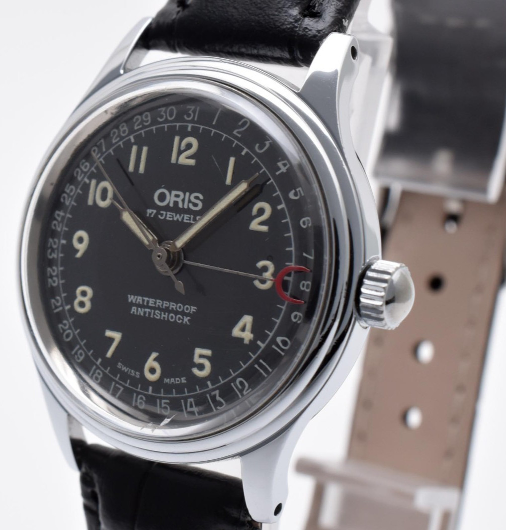 ORIS Pointer Date 302-7285B Vintage Black 17 Jewels M… - Gem