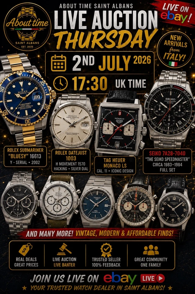 About Time St. Albans: Watch Deals Live (Vintage & Modern)