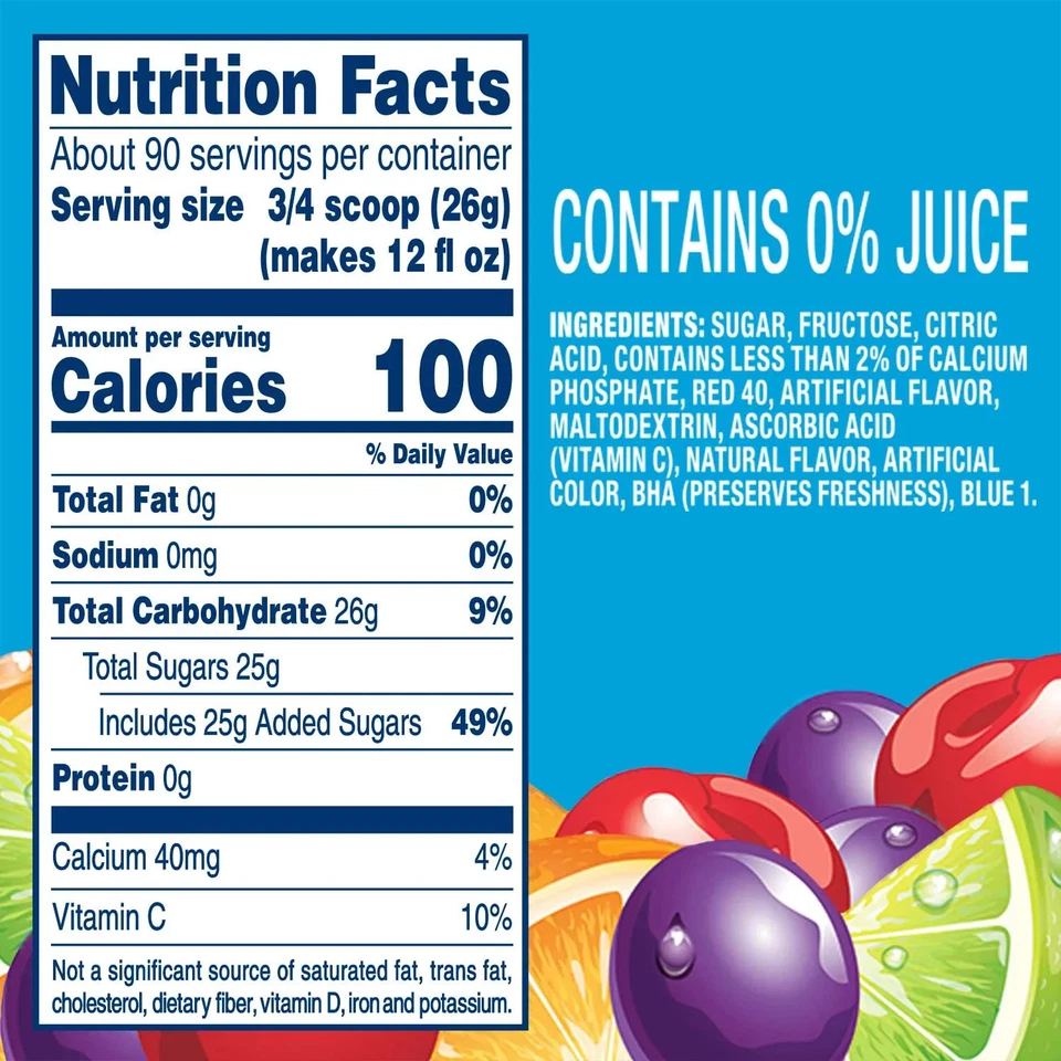 2 Pack - Kool-Aid Sweetened Tropical Punch Powdered Drink Mix 82.5 oz. - Image 3 of 4