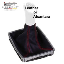 Rot ICT Schaltmanschette für Mercedes C E Klasse W204 W212 X204 Rahmen Alu Leder