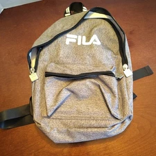 FILA Mini Backpack Adjustable Strap Gray White Women