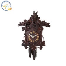 Antique 1800s Black Forest 30 Hour Cuckoo Clock with Wooden Movement