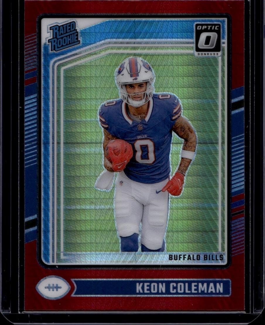 2024 Donruss Optic #263 Keon Coleman Red Hyper