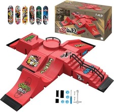 Finger Skateboard Ramps Set – 6 Obstacles, Mini Finger Board Training for Enthus
