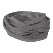 10Pcs 0.4" Flat Leather String Cord, 39"x0.06" Craft Suede Ribbon, Light Gray