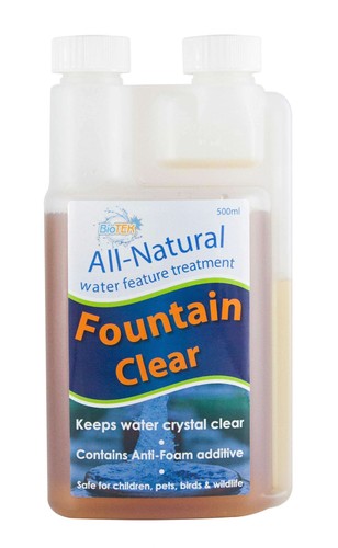 Biotek Fountain Clear - 500ml - All-Natural Water Feature Treatment - Treats