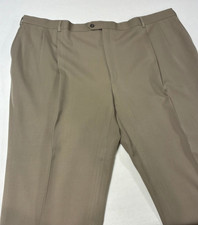Joseph  Feiss Pleat Front 100 Wool Classic Tan Dress Pants Size 52