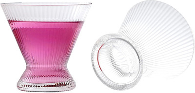 Stemless Martini Glasses Set of 2   Premium Hand Blown Cocktail Glasses for Cosm
